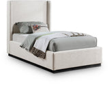 Flynn Linen Textured Wingback Bed - Luxurious Comfort and Contemporary Design for Your Bedroom Sanctuary