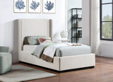 Flynn Linen Textured Wingback Bed - Luxurious Comfort and Contemporary Design for Your Bedroom Sanctuary