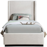 Flynn Linen Textured Wingback Bed - Luxurious Comfort and Contemporary Design for Your Bedroom Sanctuary