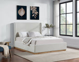 Flynn Linen Textured Wingback Bed - Luxurious Comfort and Contemporary Design for Your Bedroom Sanctuary