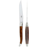 Forge de Laguiole 2 Piece Steak Knife Set Thuya Burl Shiny Finish