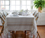 French Striped Tablecloth