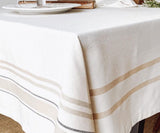 French Striped Tablecloth
