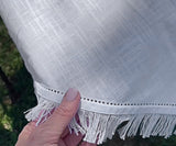 White Tablecloths - Fringe Edges