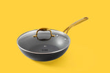 Frok 11" All-In-One Exclusive Non-Stick Fry Pan Meets Wok w/ Lid
