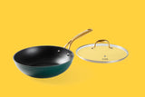 Frok 11" All-In-One Exclusive Non-Stick Fry Pan Meets Wok w/ Lid