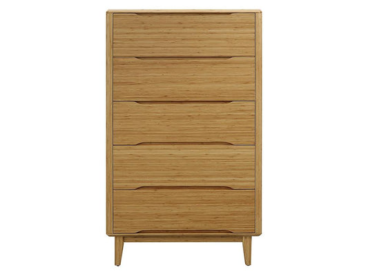 Currant Five Drawer High Chest, Caramelized