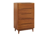 Currant Five Drawer High Chest, Amber