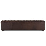 D'Orsay 79" Upholstered Bench in Brown Leather