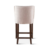 Buddy 20" Counter Chair in Beige Linen with Dark Legs