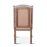 Satine 25" Dining Chair in Off White Linen with Napoleon Legs