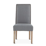Jones 24" Upholstered Warm Gray Dining Chair Napolean Legs