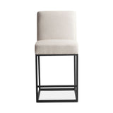 Renegade Off-White Linen and Iron Counter Chair