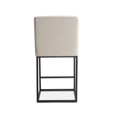 Renegade Off-White Linen and Iron Counter Chair