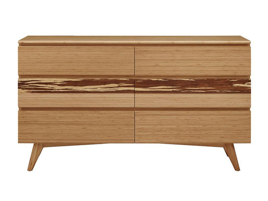 Azara Six Drawer Double Dresser, Caramelized