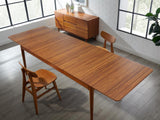 Erikka 110" Double-Leaves Extension Dining Table, Amber