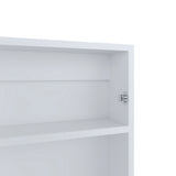 TUHOME Juno 25.7-Inch High by 15.7-Inch Wide Narrow Mirror Medicine Cabinet with One Door and Three Interior Shelves, Wall-Mounted Storage Organizer for Bathroom or Kitchen, Compact Modern Cabinet for Essentials