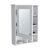Vina Medicine Cabinet with Mirror and Cubby Shelving
