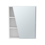 Quintana Wall-Mounted Mirror Medicine Cabinet with One Door and Four Open Compartments, Stylish Bathroom Organizer with Concealed and Visible Storage for Toiletries, Cosmetics, and Everyday Essentials