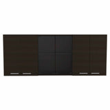 Superior 150 Wall Cabinet With Glass, Four Interior Shelves, Two Double Door