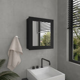 TUHOME Luma Medicine Cabinet with Mirrored Door and Two Interior Storage Shelves, Wall-Mounted Organizer for Bathrooms, Kitchens or Mudrooms, Compact Space-Saving Solution for Toiletries, Medications and Daily Essentials