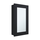 TUHOME Juno 25.7-Inch High by 15.7-Inch Wide Narrow Mirror Medicine Cabinet with One Door and Three Interior Shelves, Wall-Mounted Storage Organizer for Bathroom or Kitchen, Compact Modern Cabinet for Essentials