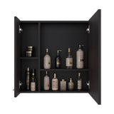 Sines Mirror Medicine Cabinet with Double-Door Mirrored Front, Four Interior Storage Shelves, Minimalist Wall-Mounted Design and Space-Saving Bathroom Organization for Daily Essentials and Modern Home Convenience