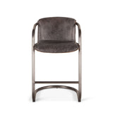 Portofino 22" Counter Chair in Antique Ebony Top Grain Leather