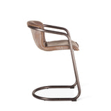 Portofino 22" Counter Chair in Jet Brown Top Grain Leather