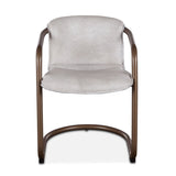 Portofino 22" Dining Chair in Vintage White Leather