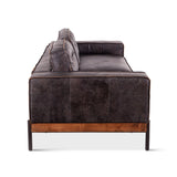 Portofino Modern 95" Sofa in Antique Ebony Leather