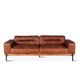 Portofino Modern 95" Sofa in Cocoa Brown Leather