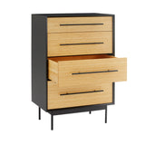 Santa Cruz 4 Drawer High Chest, Wheat