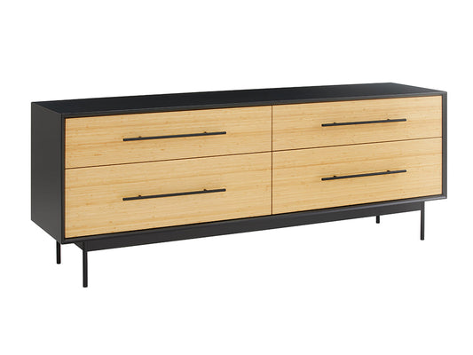 Santa Cruz 4 Drawer Double Dresser, Wheat