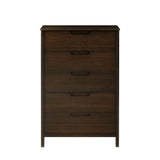 Weston Five Drawer Chest, Black Walnut