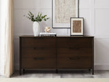 Weston Six Drawer Dresser, Black Walnut