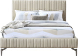 Gallo Vegan Leather Bed - Luxurious Comfort with Deep Tufting and Sleek Metal Legs for Modern Elegance