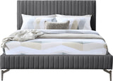 Gallo Vegan Leather Bed - Luxurious Comfort with Deep Tufting and Sleek Metal Legs for Modern Elegance