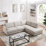 Glander Cream Sectional Sofa Right Facing