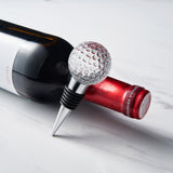 Golf Ball Wine & Champagne Bottle Stopper - Mouth-Blown Lead