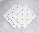 Custom Print Metallic Cotton Napkins - Customized Napkins
