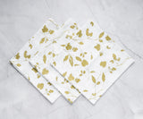 Printed Napkins - Metallic Gold Foil Napkins