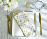 Printed Napkins - Metallic Gold Foil Napkins