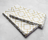 Custom Print Metallic Cotton Napkins - Customized Napkins