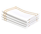 Beige Double Line Embroidery Napkins