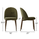 Goteborg Upholstered Dining Chair with Walnut legs (Set of 4)