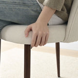 Goteborg Upholstered Dining Chair with Walnut legs (Set of 4)
