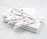 Fez Napkins in Red, Gold and Silver