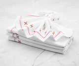 Fez Napkins in Red, Gold and Silver