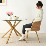 Grasse Rattan Upholstered Dining Chair (Set of 2)